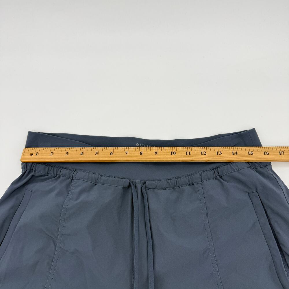 ATHLETA Attitude Jogger Pant Ruched Sz 14 Blue Grey Lightweight Athleisure Yoga - Picture 8 of 11